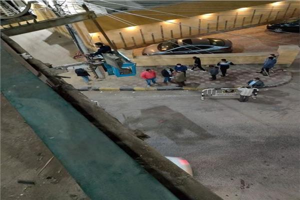 حادث انقلاب سيارة في بني سويف