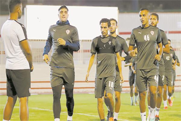جانب من تدريب الزمالك الأخير قبل استئناف الدورى الجمعة أمام الدراويش