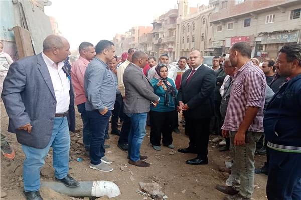 نائب محافظ الجيزة يتفقد طريق الزيدية - الصفيرة