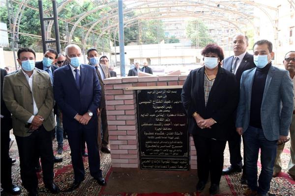 وزيرة الثقافة ومحافظ الجيزة يضعان  حجر أساس  مشروع تطوير مسرح السامر 