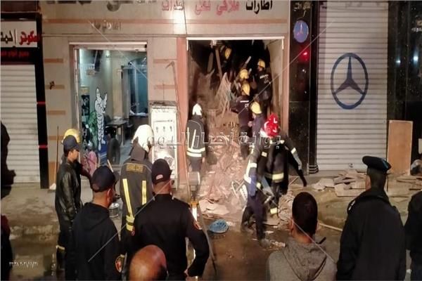 انهيار سقف عقار بالإسكندرية