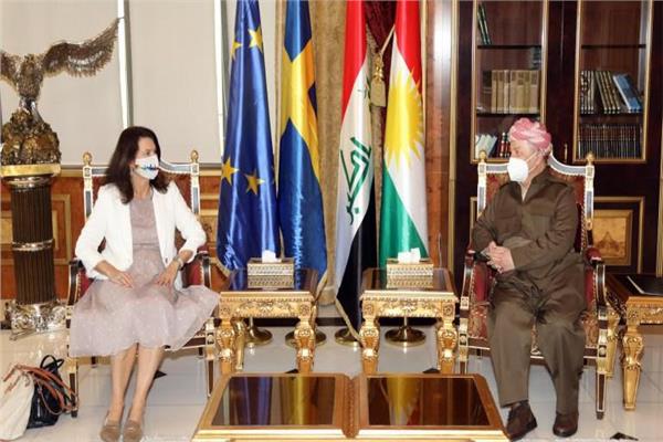 بارزانى يناقش مع وزيرة الخارجية السويدية قضايا المنطقة