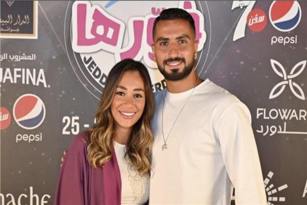  محمد الشرنوبي وزوجته راندا رياض