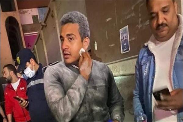 صورة من لحظة إطفاء الحريق