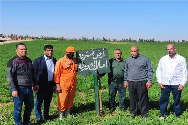 إسترداد مساحة ٢٤٠ فدان و ١٥ قيراط  أراضى أملاك الدولة من غير الجادين بوادي النطرون