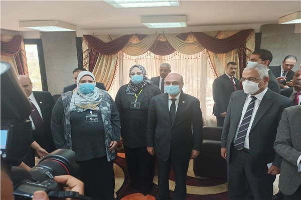 وزير العدل يزور محكمة المنصورة الابتدائية 