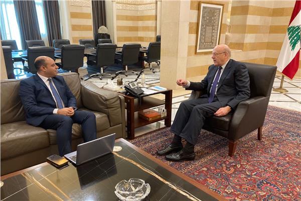 ميقاتي خلال حوار مدير وكالة أنباء الشرق الأوسط بلبنان