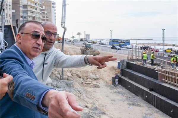  محافظ الإسكندرية يتابع العمل بمشروع نفق وكباري شارع 45