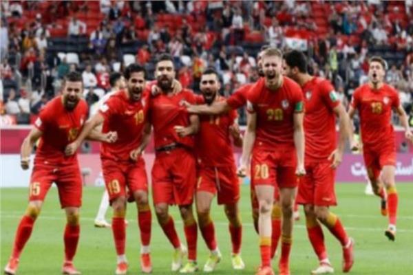 فرحة لاعبي منتخب سوريا