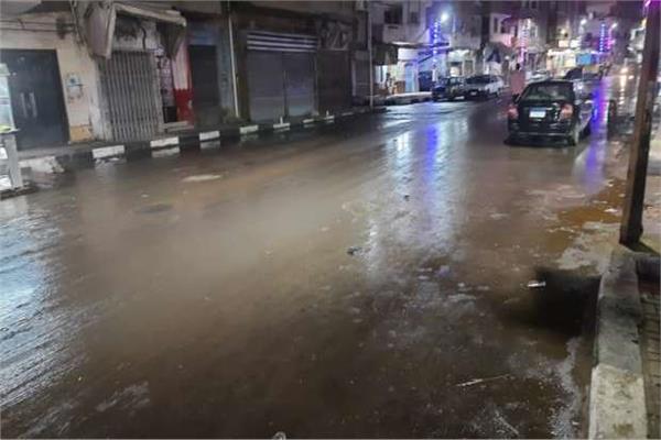 تعرض مدينة رشيد لأمطار خفيفة ورفع درجة الإستعداد