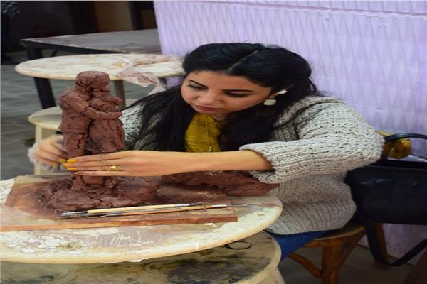 فاعليات ورشة النحت بفرع ثقافة المنيا