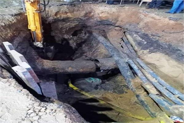 إنتهاء أعمال إصلاح خط طرد الصرف الصحي