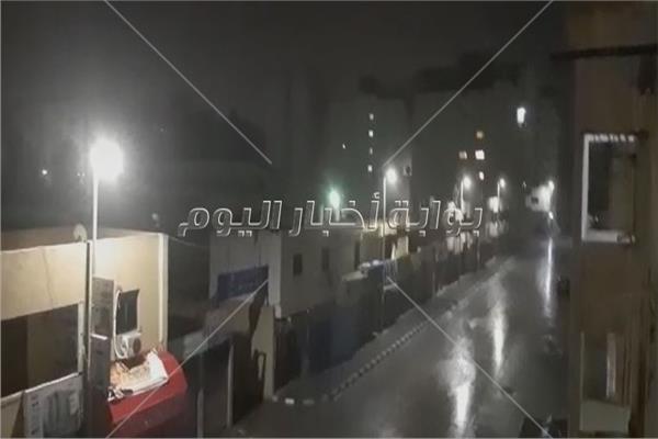 امطار غزيرة تضرب مدينة مرسي مطروح 