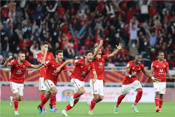 احتفال لاعبي الأهلي 