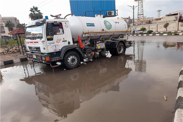 هطول الأمطار على المنصورة