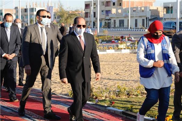 صورة من تفقد الرئيس لمشروعات المراشدة