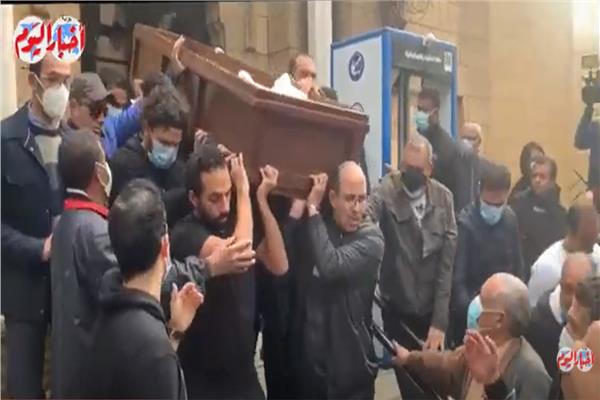 خروج جثمان الناقد الرياضي إبراهيم حجازى