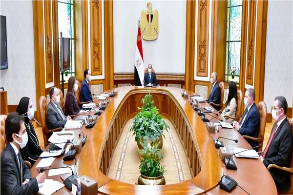 الرئيس السيسي خلال الاجتماع