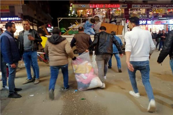 استجابة محافظة الجيزة لشكوى المواطنين من الباعة الجائلين بشارعي العريش وضياء
