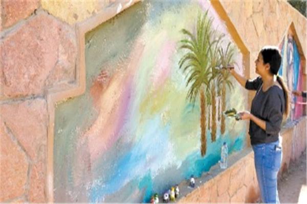  تجميل وتزيين واحة سيوة استعدادا لانطلاق مهرجان التمور