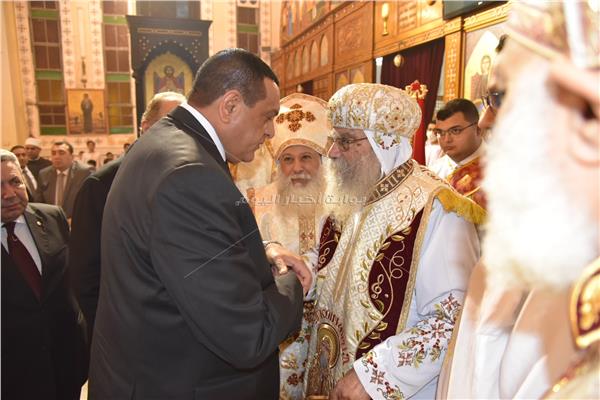 محافظ البحيرة يشهد قداس عيد الميلاد المجيد بمقر الكاتدرائية بدمنهور