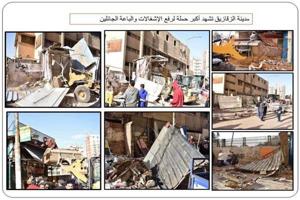 غلق وتشميع 55 محلا وكشك لتعديهم على حرم السكة الحديد بالشرقية