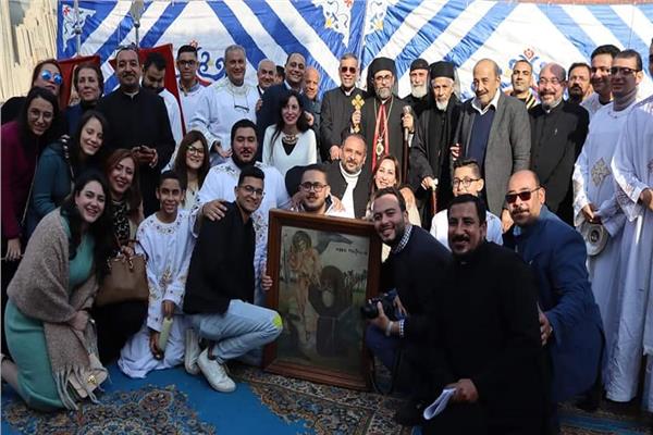 وضح حجر الأساس لكنيسة الأنبا باخوم للأقباط الكاثوليك بفاقوس