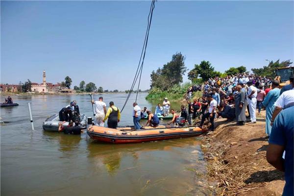 التحفظ على سائق السيارة المنكوبة في حادث معدية منشأة القناطر 