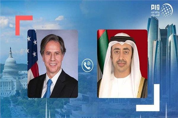 أتصال هاتفي بين وزير الخارجية والتعاون الدولي الاماراتي و نظيره الامريكي
