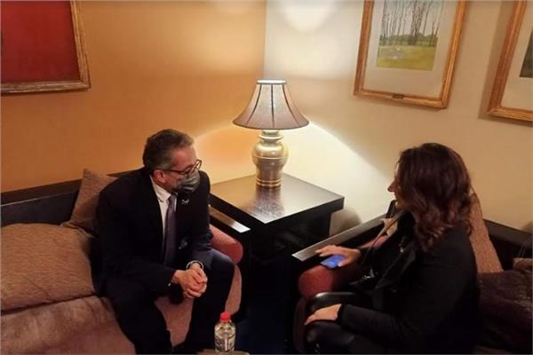 وزير السياحة والآثار مع محررة بوابة أخبار اليوم 