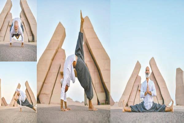 «فؤاد» يروج لمحمية رأس محمد بالـ «يوجا»