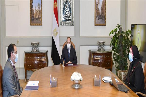 الرئيس السيسي خلال الاجتماع