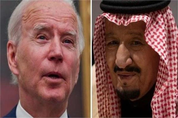 الرئيس الأمريكي جو بايدن و العاهل السعودي الملك سلمان بن عبد العزيز