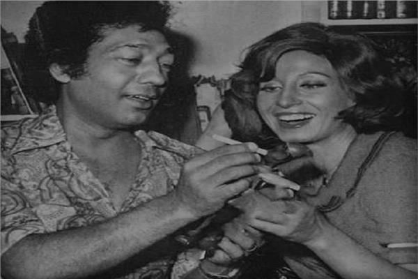 الفنان الراحل كرم مطاوع والفنانة سهير المرشدي