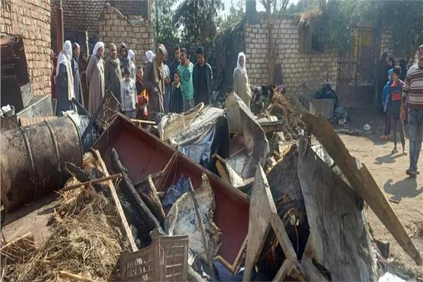 صورة من المنزل بعد اخماد الحريق