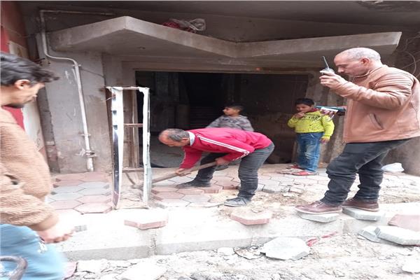إزالة التعديات بشارع الاعتماد بـ«شمال الجيزة»