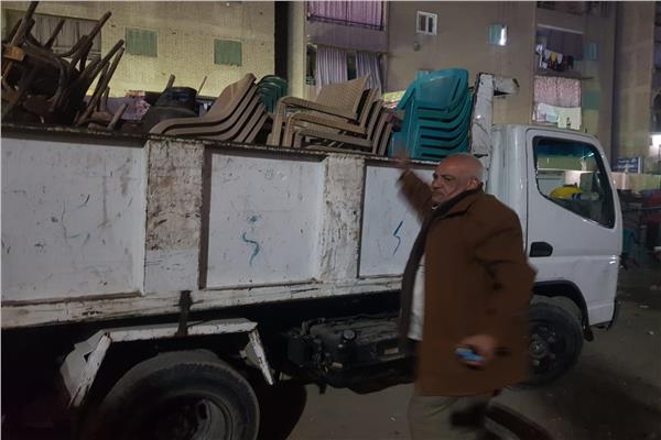 مصادرة 150 حالة إشغال طريق بشوارع بولاق الدكرور