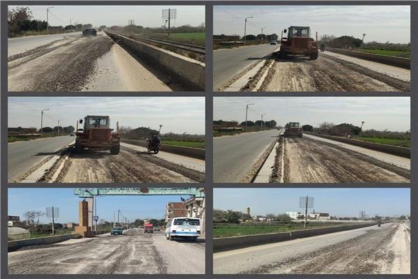 تسوية وتمهيد ورفع كفاءة طريق برطس الجلاتمه بأوسيم