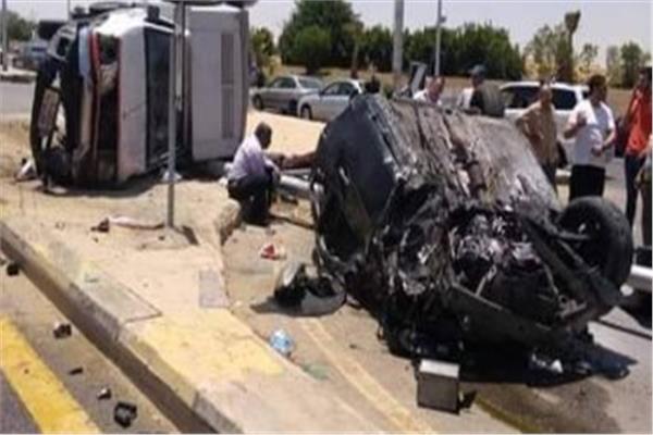 إصابة 5  أشخاص فى تصادم   بالشرقية