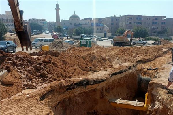  مشروع خط الصرف الصحي بالحي الأول