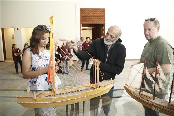 سعيد الباجوري بمعرض المراكب التراثية