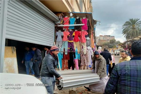 إزالة 500  حالة إشغال طريق ثابت ومتحرك خلال حملات موسعة بالبحيرة