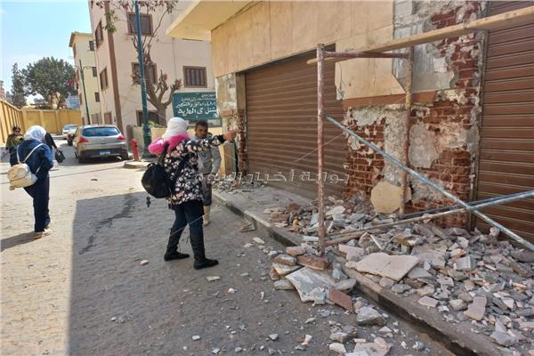 تغير واجهات المحال والعقارات بمحيط شجرة مريم في المطرية