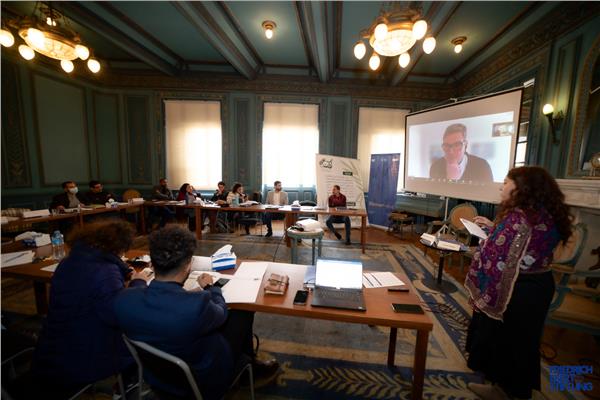 جانب من ورشة عمل مؤسسة فريدريش إيبرت الألمانية