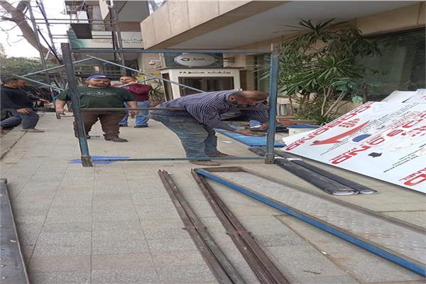 حي غرب القاهرة يتصدى لأعمال إنشاءات مخالفة وتحرير محاضر لأصحابها 