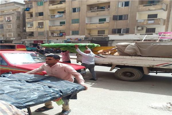رفع ٨٧٠ حالة إشغال طريق مخالف بنطاق ٣ مراكز بالبحيرة