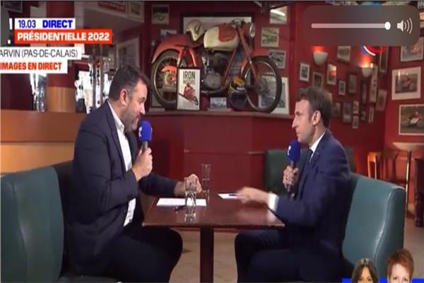 الرئيس الفرنسي المنتهي ولايته ماكرون