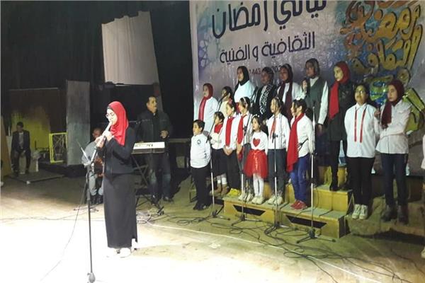 جانب من فعاليات ليالي رمضان الثقافية والفنية بقصر ثقافة دمياط الجديدة 