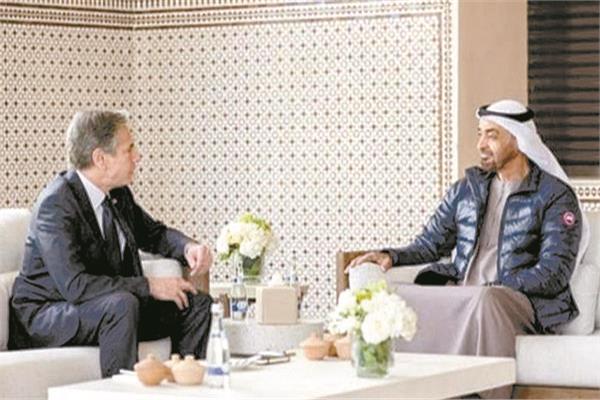 بلينكن مع ولى عهد أبوظبى فى لقاء سابق