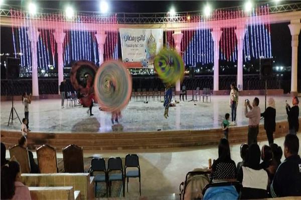 شعبية المنيا تتألق على المسرح المكشوف بالمنيا       